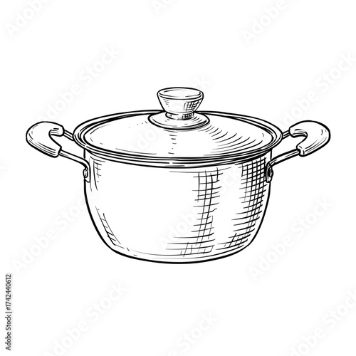  cooking pot vector hand drawn illustration