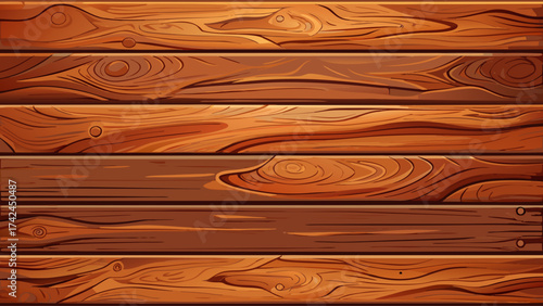 Elegant wood plank wall texture, rich brown color, clean vector lines, smooth grain details, ideal for vintage posters, furniture mockups, and architectural background concepts.