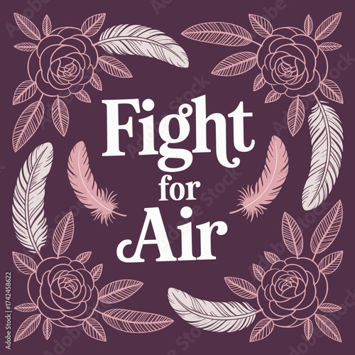 Fight for Air Cystic Fibrosis Awareness Floral Desig