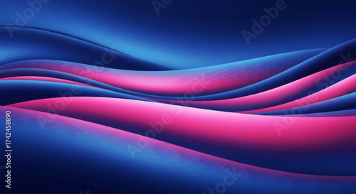Abstract waves in blue and pink tones create a visually appealing background image for various