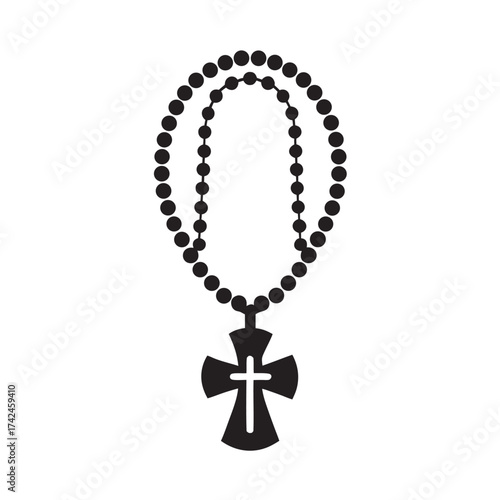 Rosary Beads Catholic Prayer Silhouette