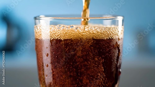 Wallpaper Mural Refreshing Carbonated Beverage Being Poured Into Clear Glass Torontodigital.ca