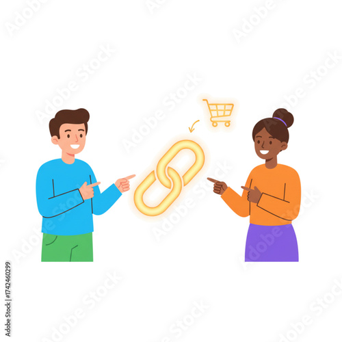  two people with affiliate link