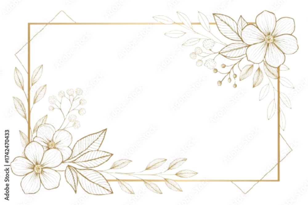 Obraz premium floral background with frame