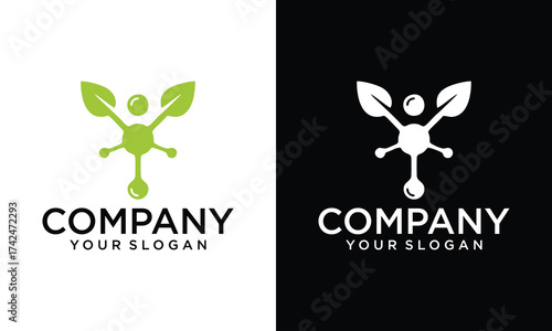 Creative Green garden logo, Green plant logo, garden, gardening, agriculture, farm vector minimalist logo design