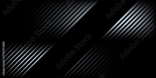 Black abstract diagonal geometric shape with halftone. Modern fiber art