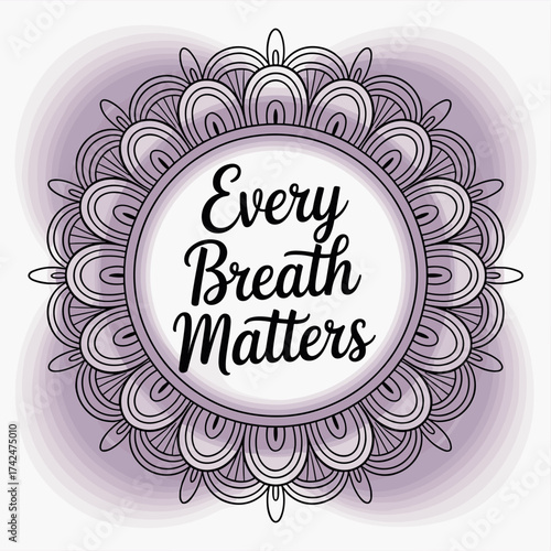 Every Breath Matters Mandala Cystic Fibrosis Awareness