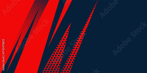 Abstract blue banner design vector, dynamic sporty horizontal background template for media promotion or web banner