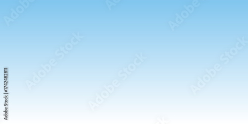 Aesthetic clear blue sky set. Summer season blue pastel colored vertical vector banner. Blurred sky gradient background. Simple soft light backdrop. Gradient template design