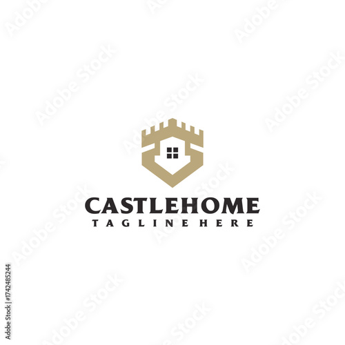 Modern building construction logo design concept showcasing urban architecture and real estate