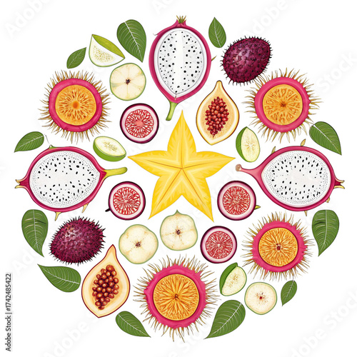 seamless pattern with fruits
