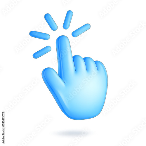 Isolated transparent png of Click icon
