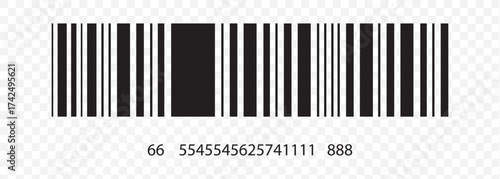 Set of barcode vector icon. Trendy bar code for web icon. Abstract barcode vector icon illustration. Bar code on Transparent Background. EPS 10.