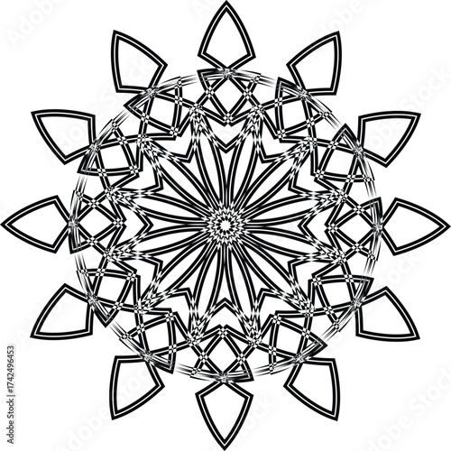  a mandala, a spiritual and ritual symbol originating from Asian cultures, particularly Hinduism and Buddhism. 