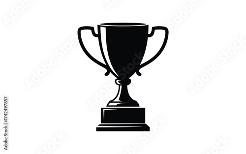 Wallpaper Mural Black silhouette trophy vector illustration scalable eps icon for award victory celebration and championship silhouette vector illustration white background Torontodigital.ca