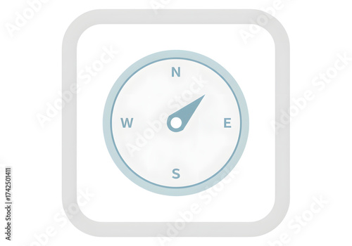  Minimal icon of a compass with arrow — no background, no shadow PNG