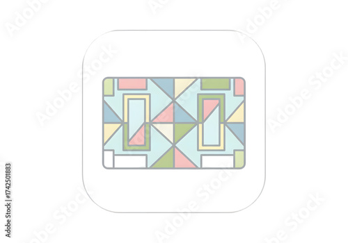  Minimal icon of a rug with geometric pattern — no background, no shadow PNG