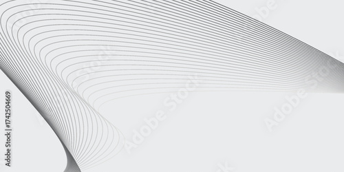Aesthetic modern Abstract vector background with black wavy lines. EPS10
