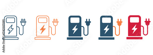 WebColorful electric vehicle charging stations showcase the future of sustainable transportation, offering a vibrant visual representation of clean energy and innovative technology for eco conscious d