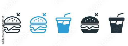 WebSaying no to fast food with a tempting burger and refreshing drink, promoting healthy choices and mindful eating, ideal for wellness blogs and nutrition campaigns