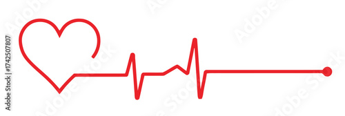Heartbeat ekg line vector illustration scalable graphic icon vector