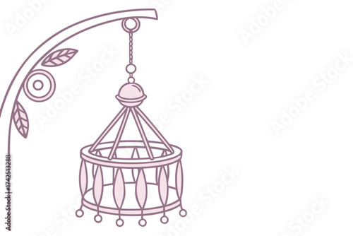 vector illustration of a bird cage