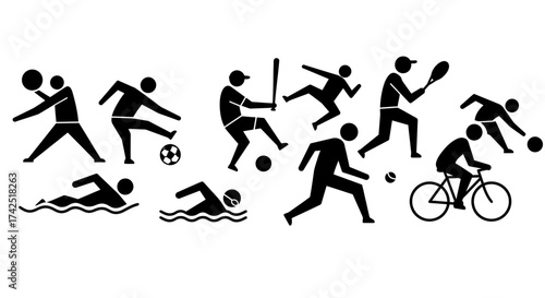 Diverse athletic pursuits showcasing a variety of sports and active lifestyles