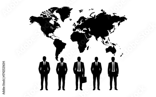 Business people silhouettes vector illustration design, diverse group of male and female business isolated, entrepreneurial, working, corporate staff, office work environment, leadership and success