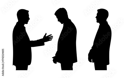Business people silhouettes vector illustration design, diverse group of male and female business isolated, entrepreneurial, working, corporate staff, office work environment, leadership and success