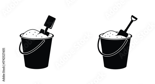A collection of black and white torch icons in various styles