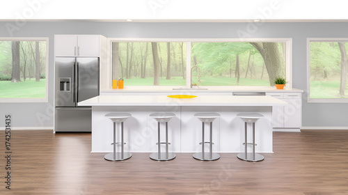 classic and at the same time modern kitchen style with custom-made furniture and light