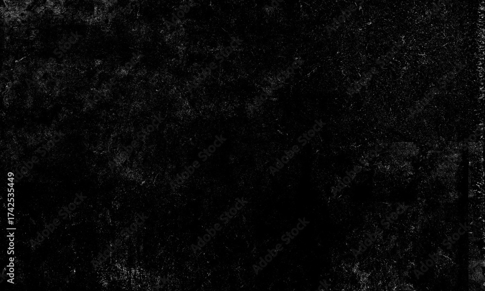 Obraz premium A dramatic, high-contrast, and abstract black grunge texture background featuring a distressed, scratched, and weathered surface, ideal as a moody overlay or dark, cinematic backdrop.