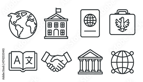 Industrial and construction icons set on grunge background.