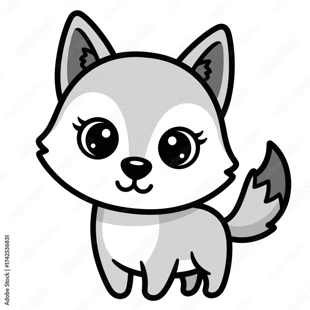 Obraz premium wolf vector