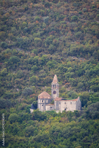 Wallpaper Mural Ruins of the Old parish church (Birth of the Blessed Virgin Mary) in Prcanj, Kotor, Montenegro Torontodigital.ca