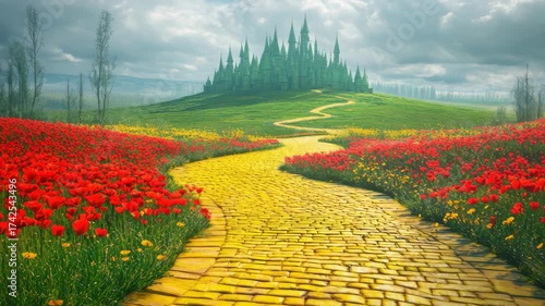 Yellow Brick Road and Wizard of Oz Castle