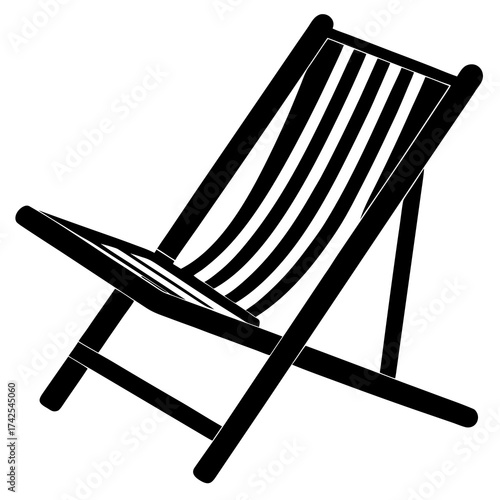 beach chair isolated on white