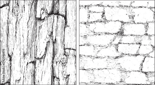 Rough black and white grunge Distressed overlay texture. Abstract Uneven black and white texture. Distressed overlay set effect. Vector Illustration.  vectors design on transparent background.