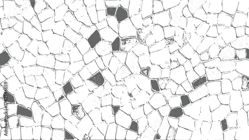Craquelure Grunge Cracked Paint and Ceramic Tile Texture with Aged Exfoliated Surface White and Gray Grunge Texture Cracks, Scratches, Dusty Old Wall vectors design on transparent background.