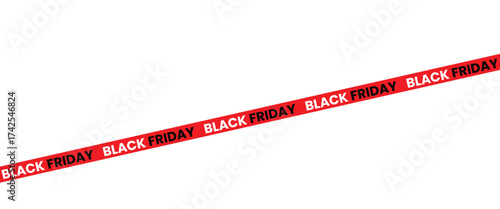 ribbons for black friday sale transparent png or isolated on white background, Crossed ribbons. Big sale. Graphic elements. Vector illustration
