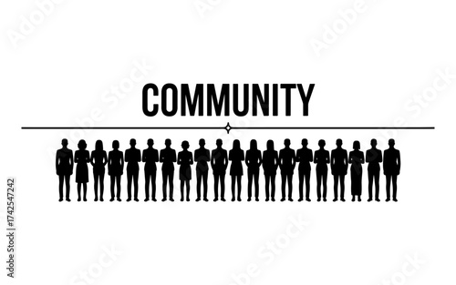 Business people silhouettes vector illustration design, diverse group of male and female business isolated, entrepreneurial, working, corporate staff, office work environment, leadership and success