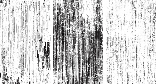 Set of grunges noise line set Vintage Lines Textures. Full-page old-line texture Grid spotted pattern. Abstract grunge lined texture. Distressed uneven vectors design on transparent background.