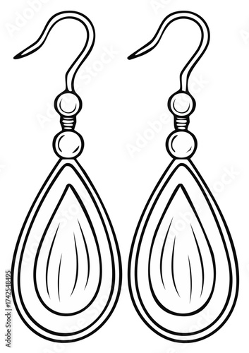 Artistic Earrings with Teardrop Shapes