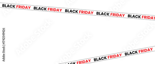 ribbons for black friday sale transparent png or isolated on white background, Crossed ribbons. Big sale. Graphic elements. Vector illustration