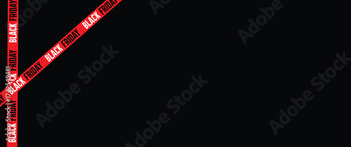 ribbons for black friday sale transparent png or isolated on white background, Crossed ribbons. Big sale. Graphic elements. Vector illustration
