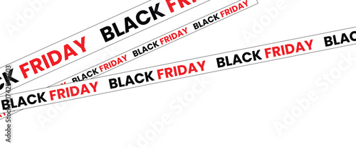 ribbons for black friday sale transparent png or isolated on white background, Crossed ribbons. Big sale. Graphic elements. Vector illustration