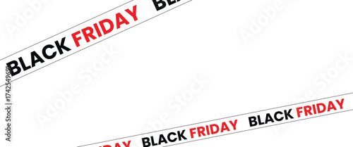 ribbons for black friday sale transparent png or isolated on white background, Crossed ribbons. Big sale. Graphic elements. Vector illustration