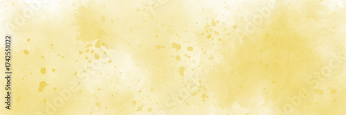 Abstract soft Yellow watercolor on white background.This is watercolor splash.