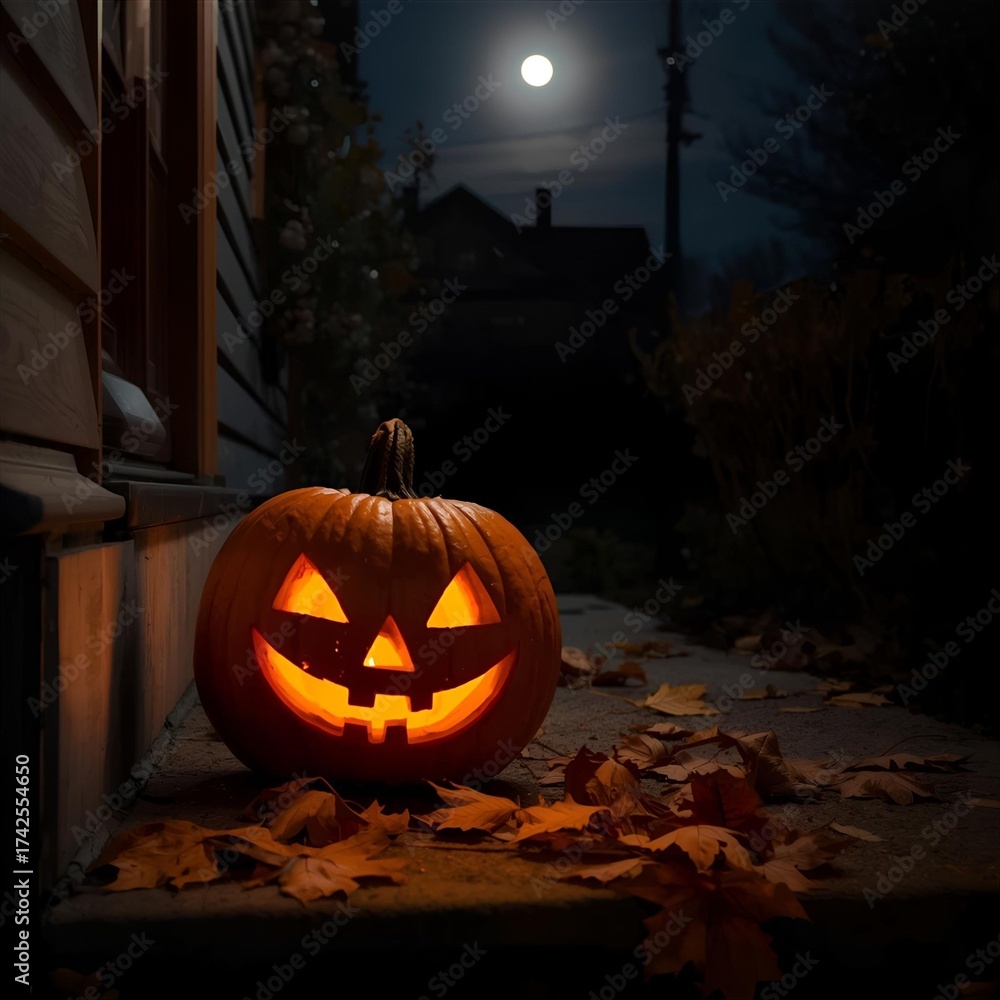 Obraz premium Halloween Pumpkins: A Fun and Frightening Feast