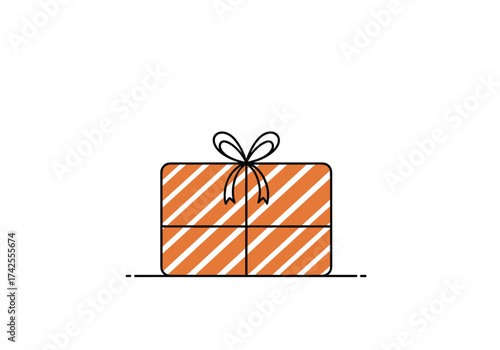 A thoughtfully wrapped gift box tied with a ribbon and bow.